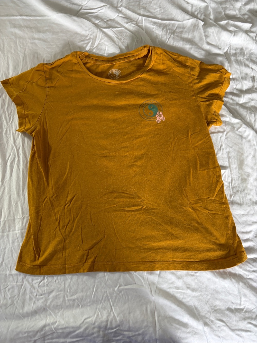 T&C SURF - Mustard Short Sleeve Graphic Tee - Women